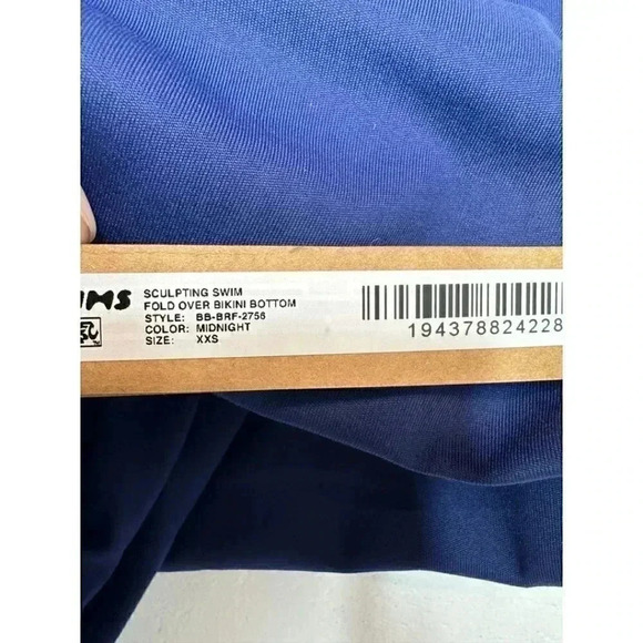 NWT • SKIMS SWIM • XXS • Sculpting Slim Fold Over Bikini Bottom • Midnight Blue - Picture 6 of 13